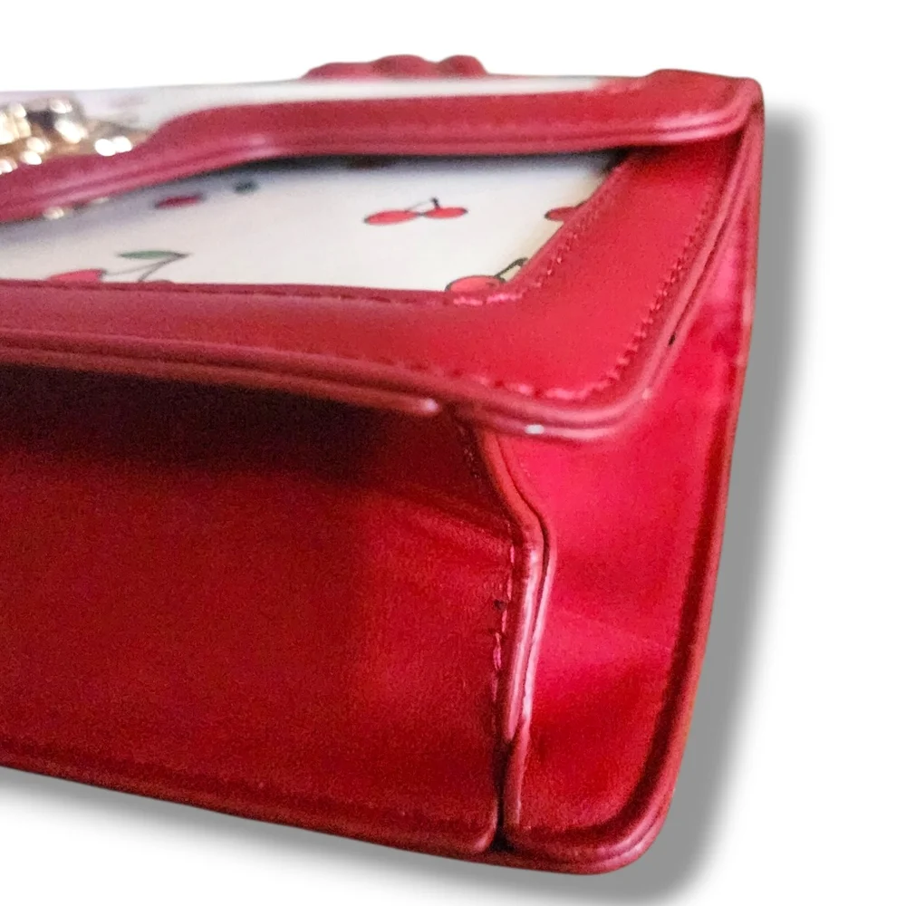 Cherry Print Red Handbag - Picture 8 of 13